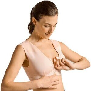 Women's Cream Front-Closure Bra